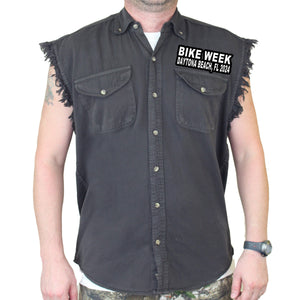 2024 Bike Week Daytona Beach Official Logo Cut-Off Denim
