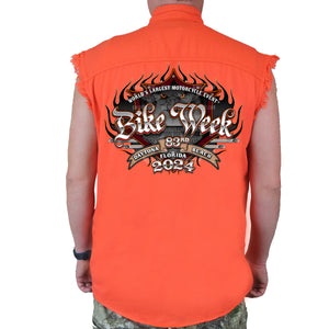 2024 Bike Week Daytona Beach Official Logo Cut-Off Denim