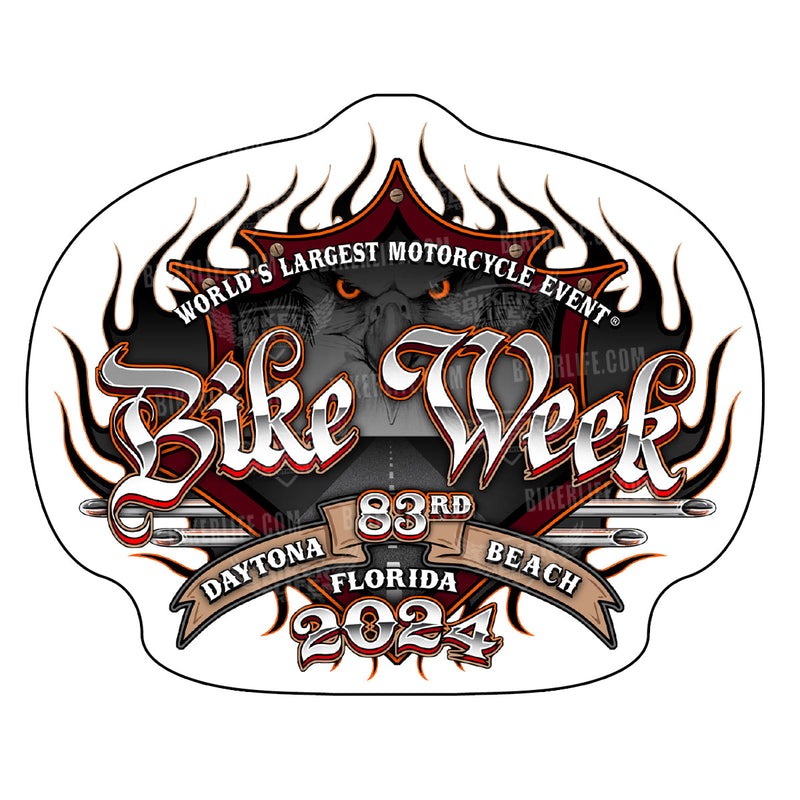 2024 Bike Week Daytona Beach Official Logo Sticker Print Art Wholesale
