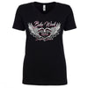 Ladies Jr. Cut 2024 Bike Week Daytona Beach Love Wings V-Neck Shirt