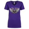 Ladies Jr. Cut 2024 Bike Week Daytona Beach Love Wings V-Neck Shirt