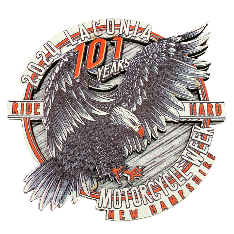 2025 Laconia Motorcycle Week Eagle Landing Wooden 3D Print Art