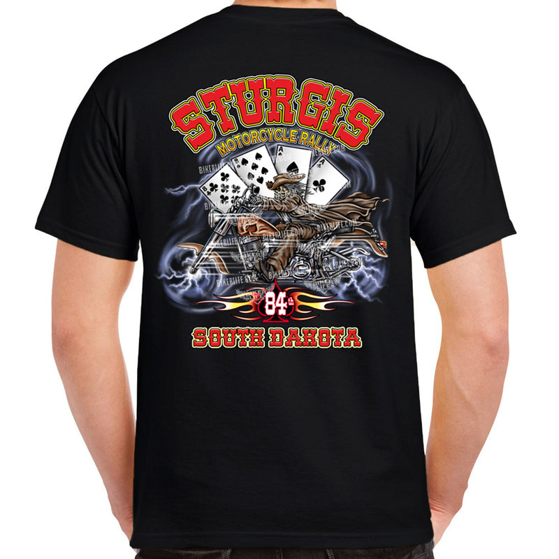 2024 Sturgis Motorcycle Rally Wild Bill Spade TShirt Print Art Wholesale