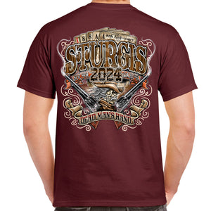 2024 Sturgis Motorcycle Rally Dead Man's Hand T-Shirt