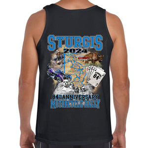 2024 Sturgis Motorcycle Rally Black Hills Map Tank Top