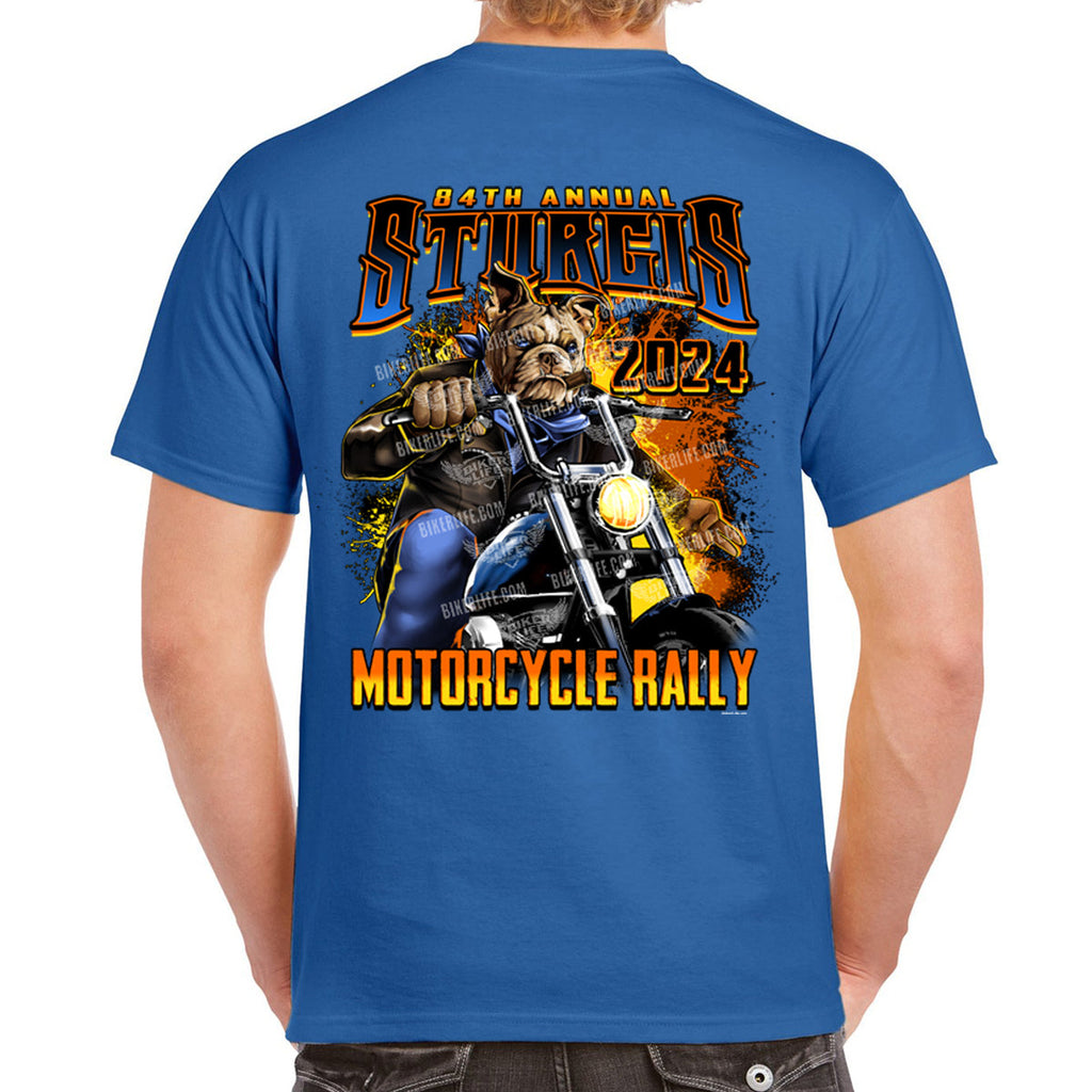 2024 Sturgis Motorcycle Rally Motorcycle Bulldog T-Shirt