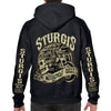 2024 Sturgis Motorcycle Rally Grunge & Chains Skull Wing Pullover Hoodie