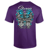 Ladies 2024 Sturgis Motorcycle Rally Rose Skull Wings T-Shirt
