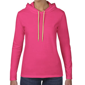 Printable Blank ANVIL by Gildan Women's Lightweight Long Sleeve Hooded Tee