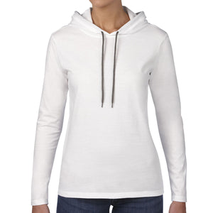 Printable Blank ANVIL by Gildan Women's Lightweight Long Sleeve Hooded Tee