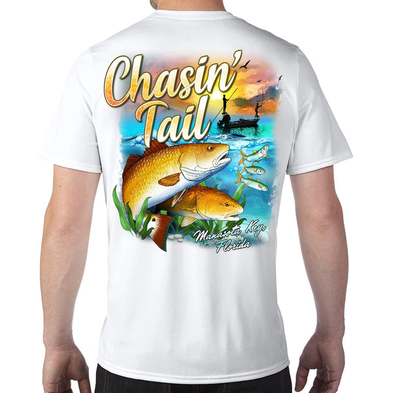 Manasota Key, FL Chasin' Tail Performance Tech T-Shirt