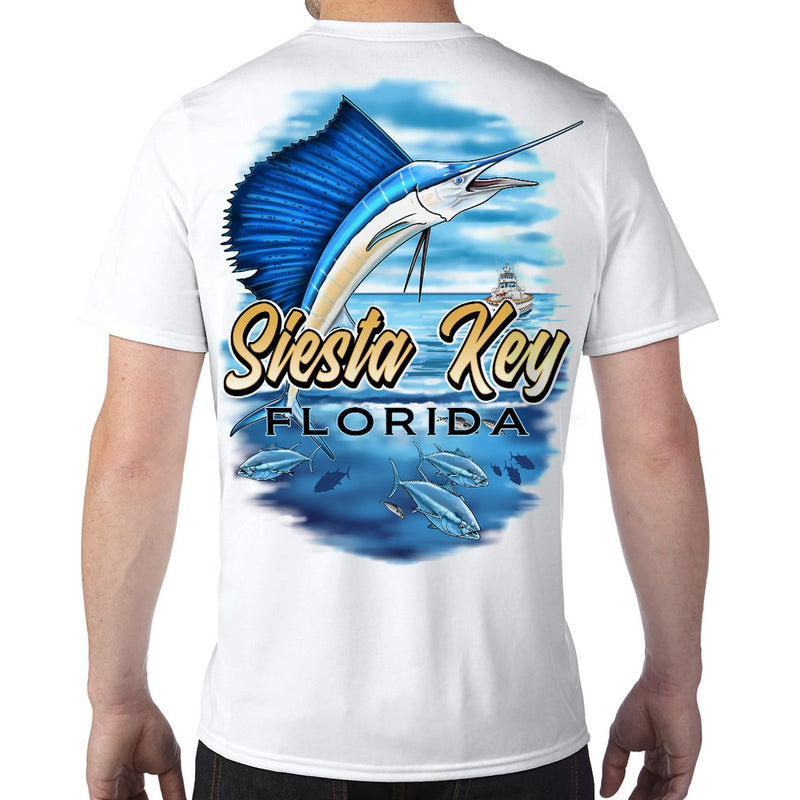 Siesta Key, FL Sailfish Performance Tech T-Shirt