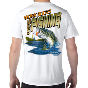 Kissimmee, FL Work Sucks, Let's Go Fishing Performance Tech T-Shirt