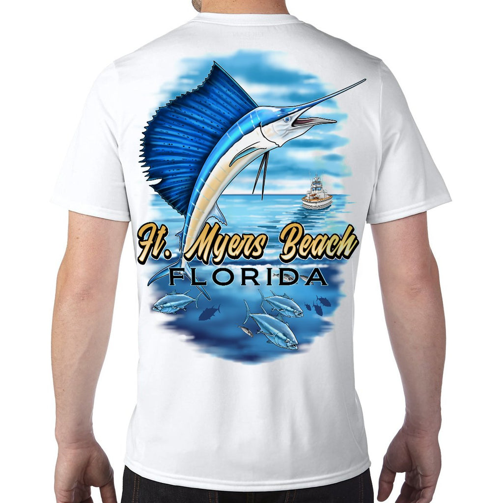 Ft. Myers Beach, FL Sailfish Performance Tech T-Shirt