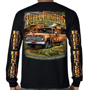 Rebel Hunters Truck and Gator Long Sleeve T-Shirt