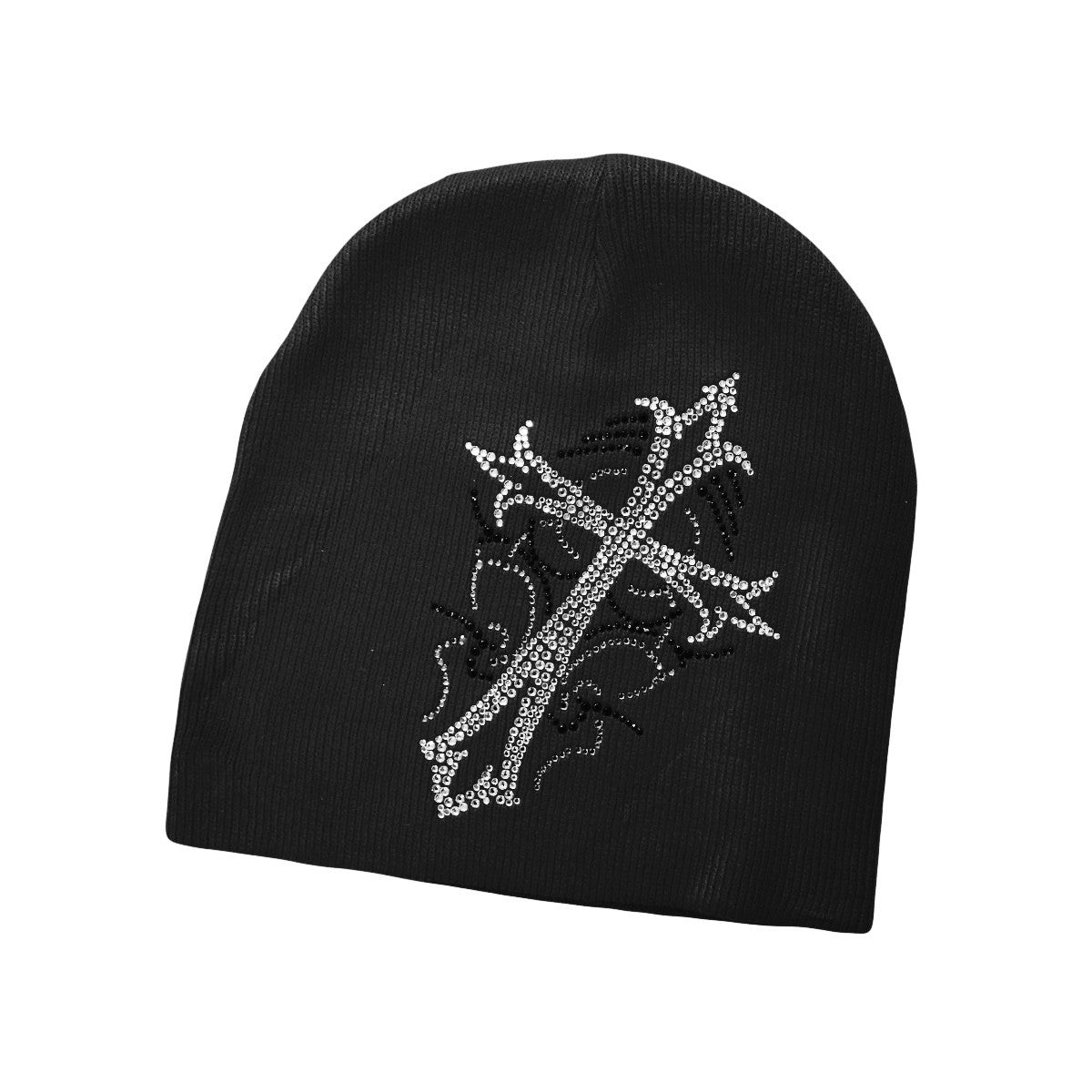 Cross Rhinestone Beanie