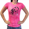 Ladies Marilyn Hollywood Diva Movie Star Burnout Crew Neck T-Shirt