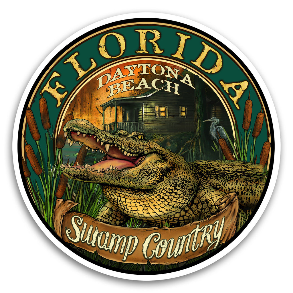 Daytona Beach, FL Gator 4" Sticker