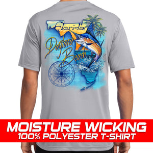 Daytona Beach, FL Florida's Marlin Performance Polyester Shirt