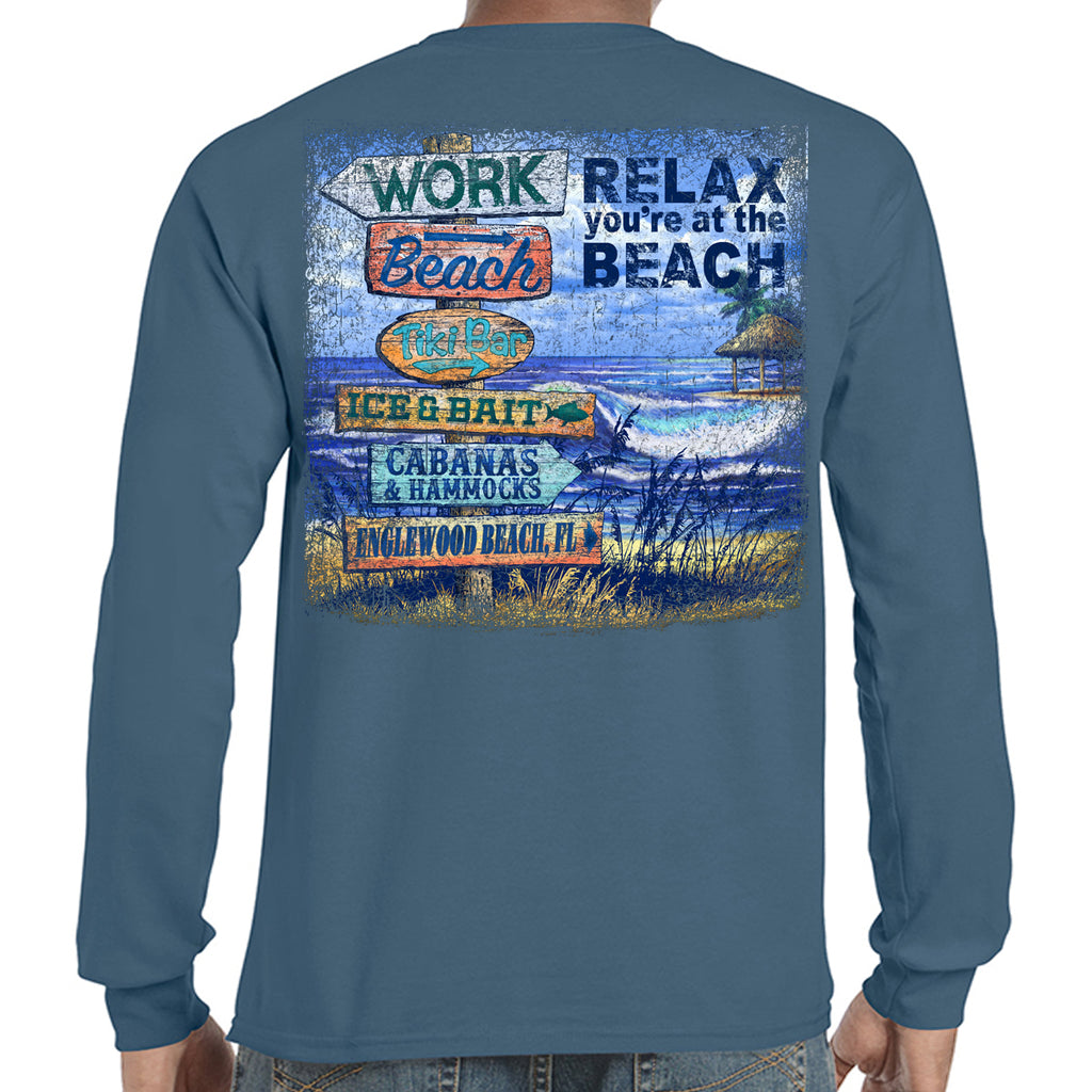 Englewood Beach, FL Beach Destination Long Sleeve T-Shirt