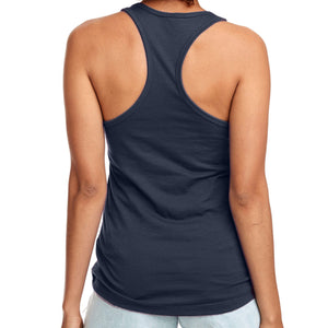 Ladies One Eyed Jack's Saloon Front Printed Cool Bear Racerback Tank Top
