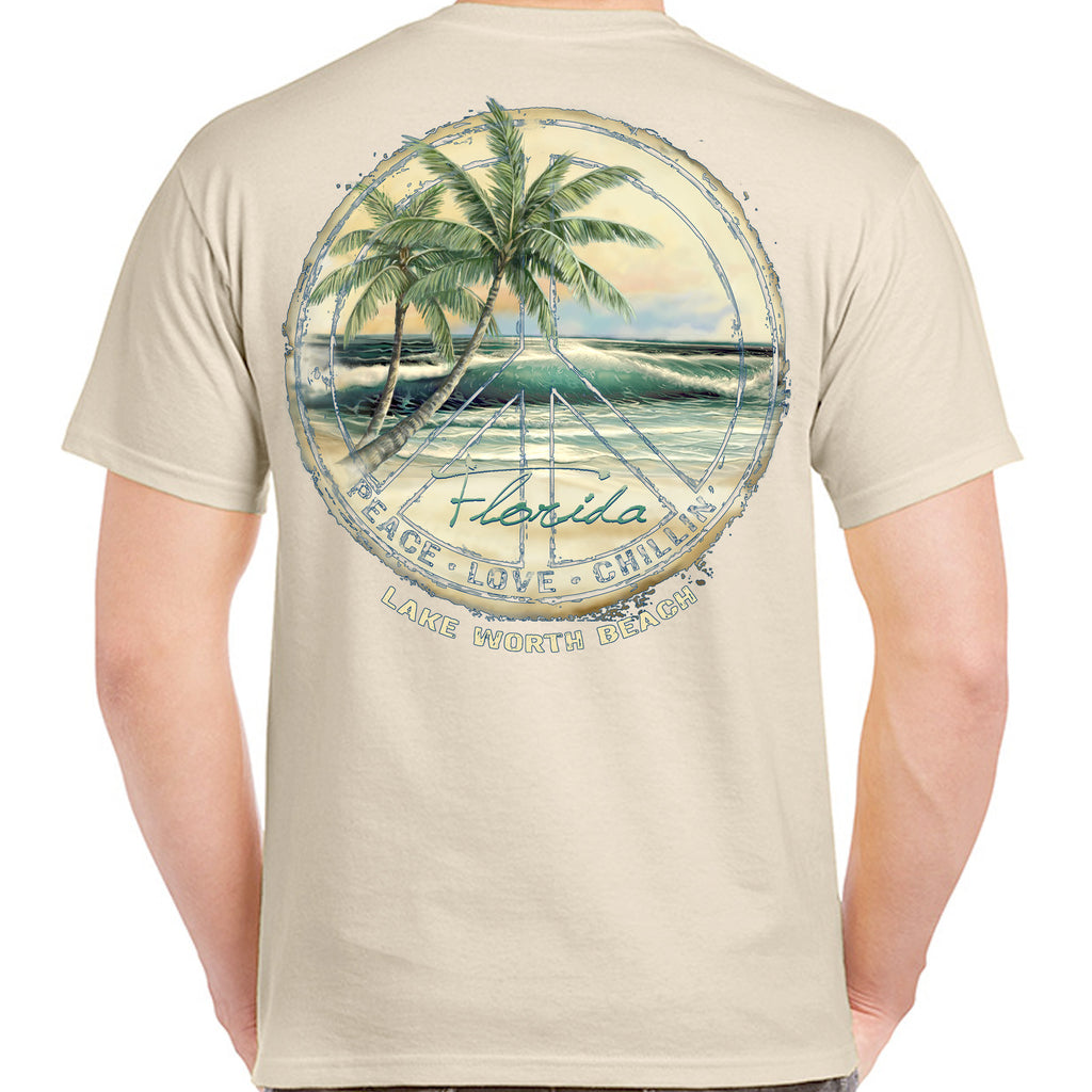 Lake Worth Beach, FL Peace/Love/Chillin' T-Shirt