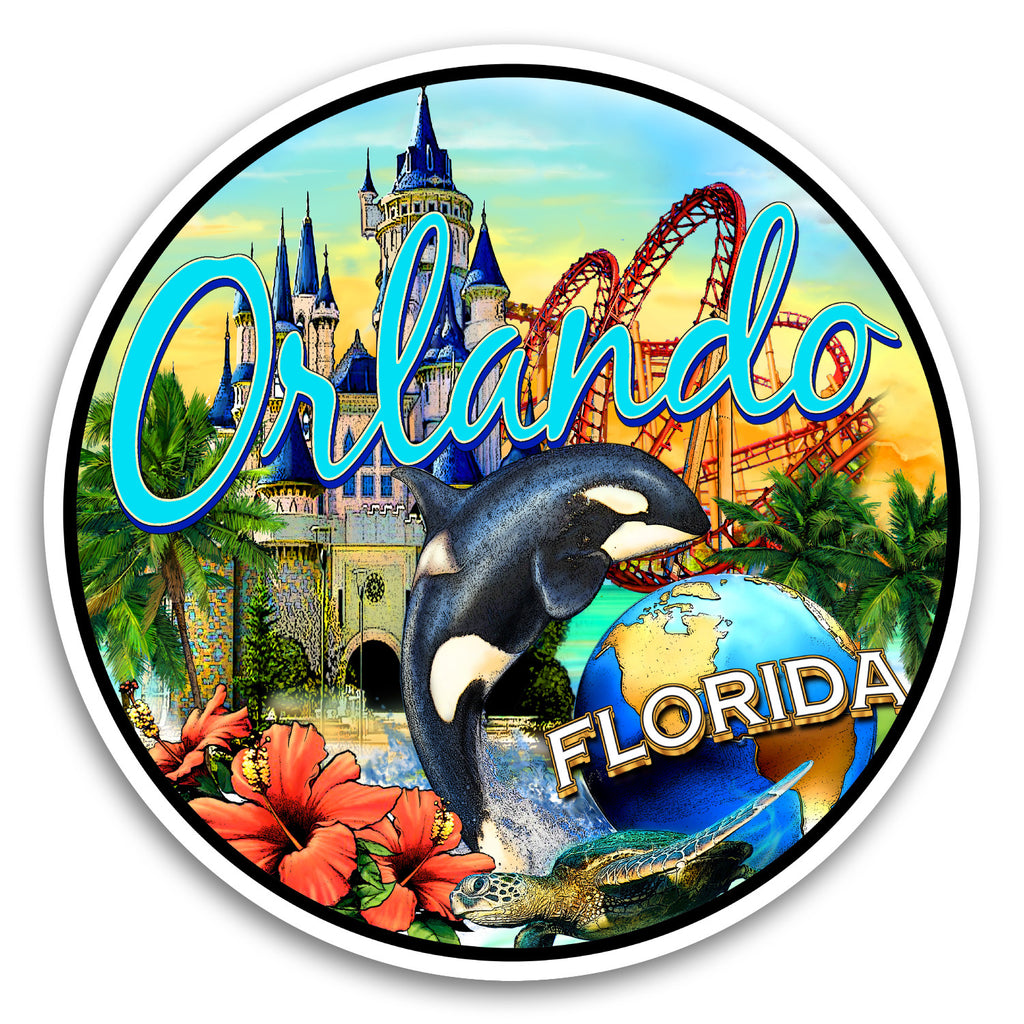 Orlando, FL Collage 4" Sticker