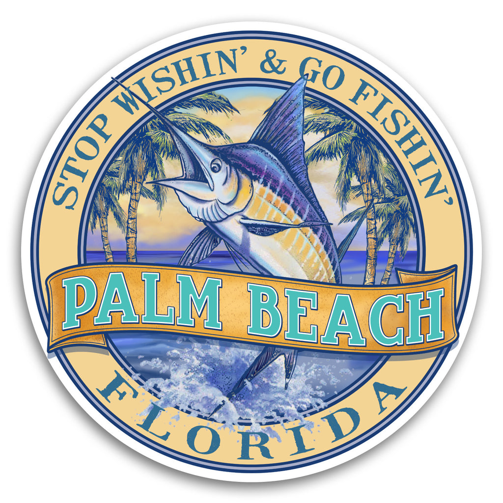 Palm Beach, FL Marlin Fishin' 4" Sticker