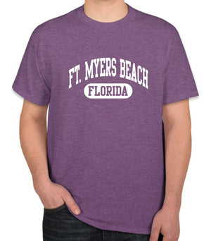 Fort Myers Beach, FL Athletic Print T-Shirt