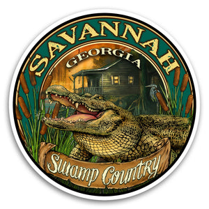 Savannah, GA Gator 4" Sticker