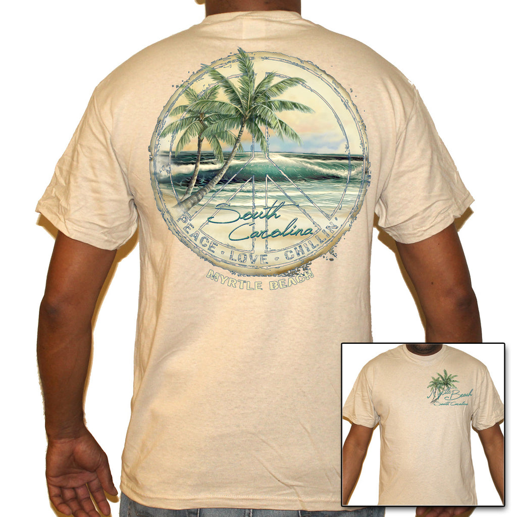 Myrtle Beach, SC Peace/Love/Chillin' T-Shirt