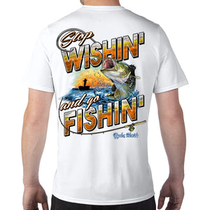 Naples, FL Stop Wishin', Go Fishin' Performance Tech T-Shirt