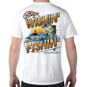 Englewood Beach, FL Stop Wishin', Go Fishin' Performance Tech T-Shirt