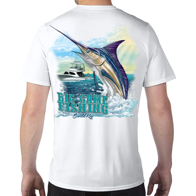 Siesta Key, FL Big Game Fishing Performance Tech T-Shirt