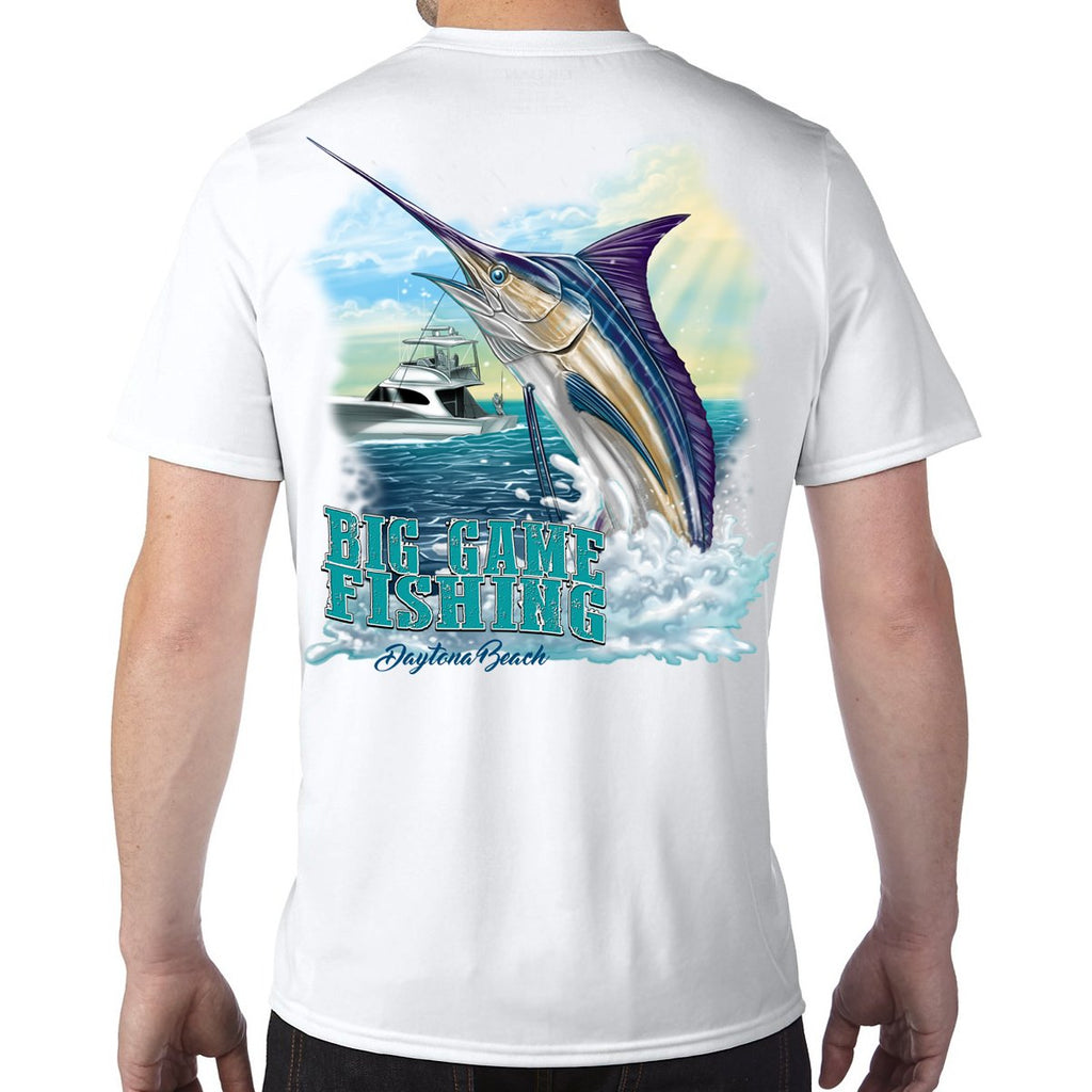 Daytona Beach, FL Big Game Fishing Performance Tech T-Shirt