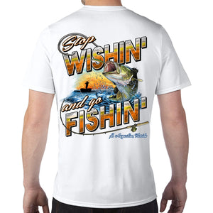 St. Augustine, FL Stop Wishin', Go Fishin' Performance Tech T-Shirt
