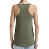 Ladies One Eyed Jack's Saloon Front Printed Cool Bear Hi-Lo Racerback Tank Top