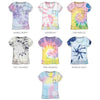 Tie Dye Short Sleeve Top with High-Low Hem and Pocket Assorted 12-Pack ($4 Each)