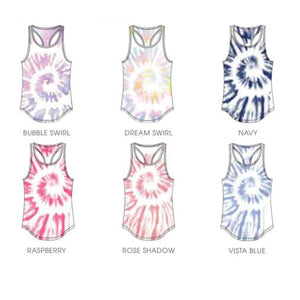 Tie Dye Racerback Tank Top with Henley Dip Assorted 12-Pack ($4 Each)