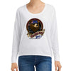 Ladies One Eyed Jack's Saloon Front Printed Cool Bear Freedom Long Sleeve T-Shirt