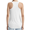 Ladies One Eyed Jack's Saloon Front Printed Cool Bear Hi-Lo Racerback Tank Top