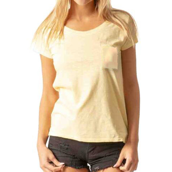 Solid Short Sleeve Scoop Neck Top with High-Low Hem and Pocket Assorted 12-Pack ($4 Each)